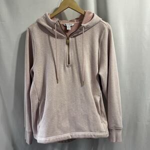 Athleta Cozy Karma Women’s Hoodie 1/4 Zip Hoodie Large Heather Pink Plush Lined